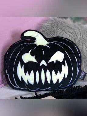 Killstar Glow Plush pumpkin pillow